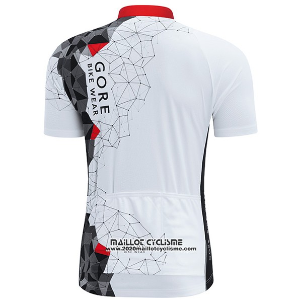 2017 Maillot Ciclismo Gore Bike Wear Power Mountain Blanc Manches Courtes et Cuissard